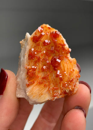 Red Vanadinite with Barite - From Midelt, Morocco