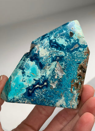 Blue Shattuckite Geode Tower - From Namibia