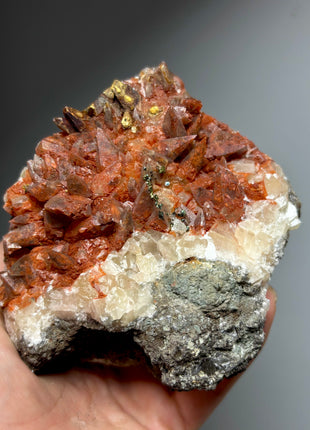 Iridescent Calcite with Chalcopyrite from Moldova