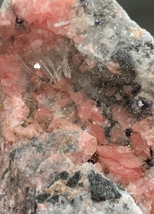 Pink Rhodocrosite with Quartz and Sphalerite