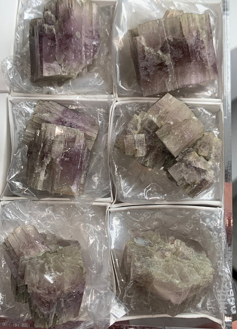 Lilac Hexagonal Aragonite Floaters Lot from Spain - 6 Pieces !