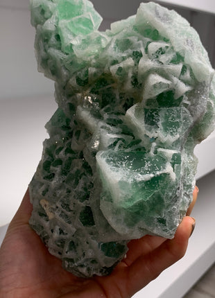Incredible ! Sugar Fluorite with Sparkly Quartz