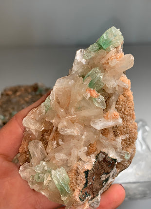 Wow !! Orange Heulandite with Green Apophyllite and Cream Stilbite Lot - 4 Pieces ✨
