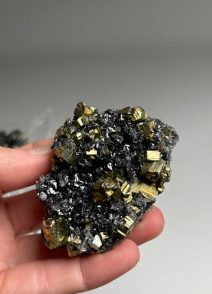 9 Pieces ! Pyrite with Sphalerite and Quartz Lot