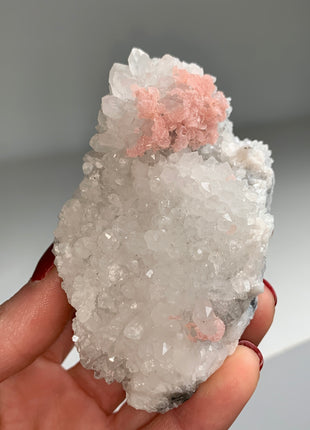 Pink Rhodocrosite with Quartz 🌸