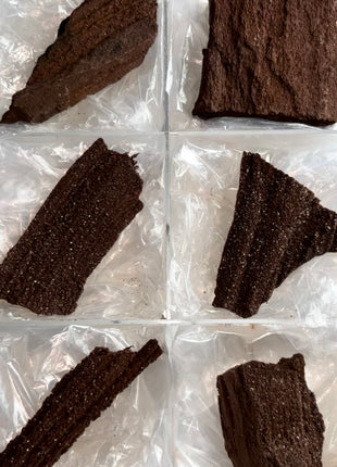 6 Piece Lot ! Rare Permineralized Fossil Wood with Quartz - From Germany