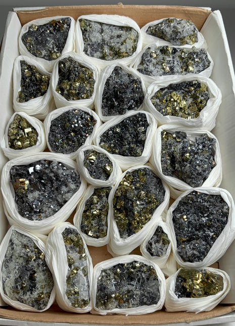 High Grade Pyrite Specimens Lot - 22 Pieces !