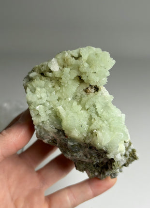 4 Pieces ! Druzy Apple Green Prehnite Lot - big size
