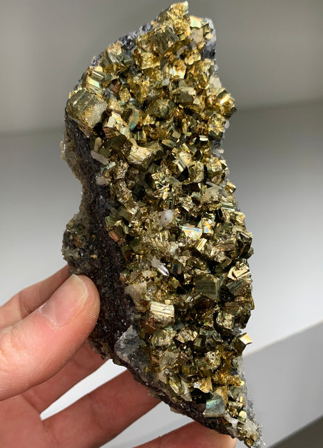 Very Lustrous Pyrite - Borieva mine, Rhodope Mtns