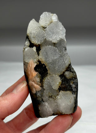 High Grade Druzy Black Chalcedony Geode
