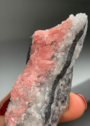 Pink Rhodocrosite with Quartz from Wutong mine