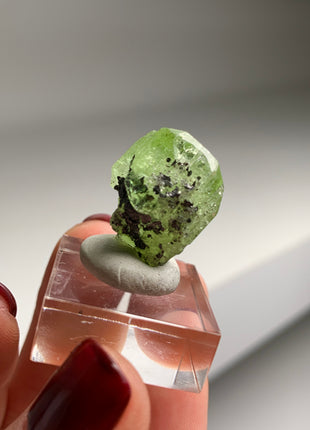 Green Diopside with Graphite - Merelani Hills, Tanzania