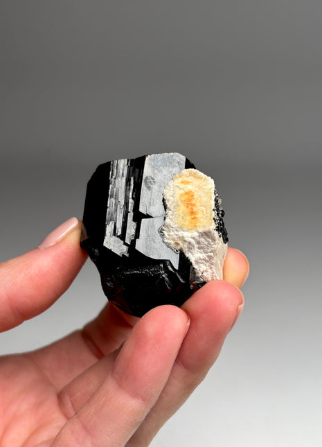 Black Tourmaline with Feldspar - From Erongo, Namibia