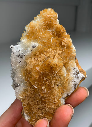 Wow Gemmy Golden White Bicolor Barite - From Morocco