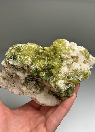 Wow ! Green Tourmaline Crystals Cluster