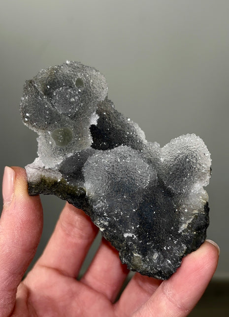 Druzy Black Galaxy Chalcedony