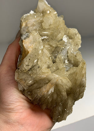 Lustrous Yellow Barite with Pyrite and Quartz