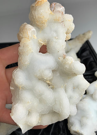 New ! White Coral Chalcedony Stalactite Lot - 4 pieces !