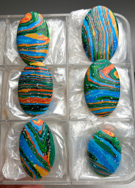 6 Piece Lot ! Surfite Palmstones from California