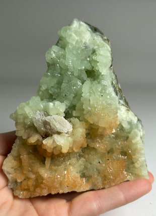 4 Pieces ! Druzy Apple Green Prehnite Lot - big size