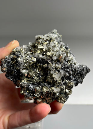 6 Pieces ! Lustrous Pyrite with Quartz Lot