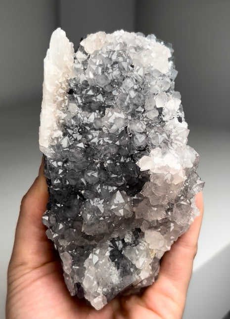 Rare ! Cumberland Habit Quartz on Blue Fluorite