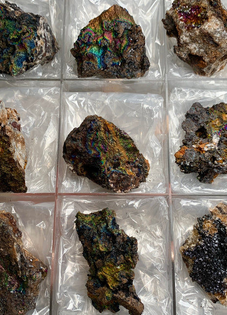 Very High Grade Rainbow Goethite Lot 🌈 From M. San Valentin, Spain 9 Pieces !