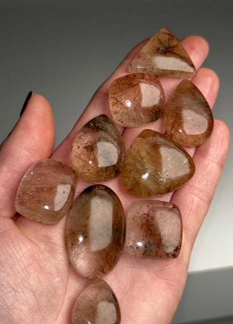 Rare π Rutile Green Chlorite Quartz Lot - From Himachal Pradesh, 9 pieces !