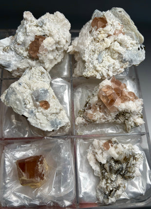 6 Pieces ! Champagne Topaz with Feldspar Lot