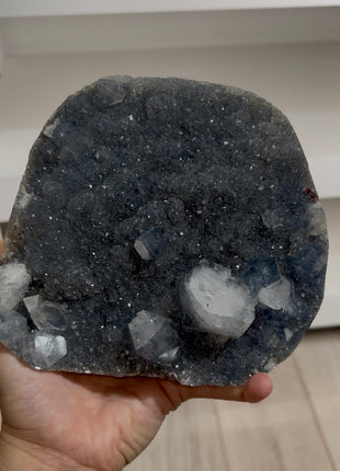 Blue Chalcedony with Apophyllite PM0784