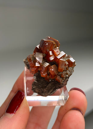 Red Vanadinite with Big Crystals