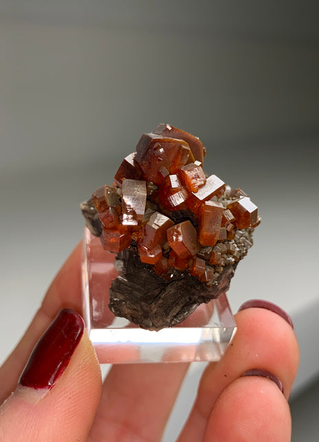 Red Vanadinite with Big Crystals