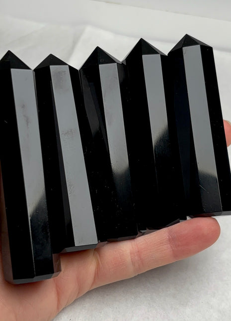 5 Piece Lot !  Black Obsidian Towers