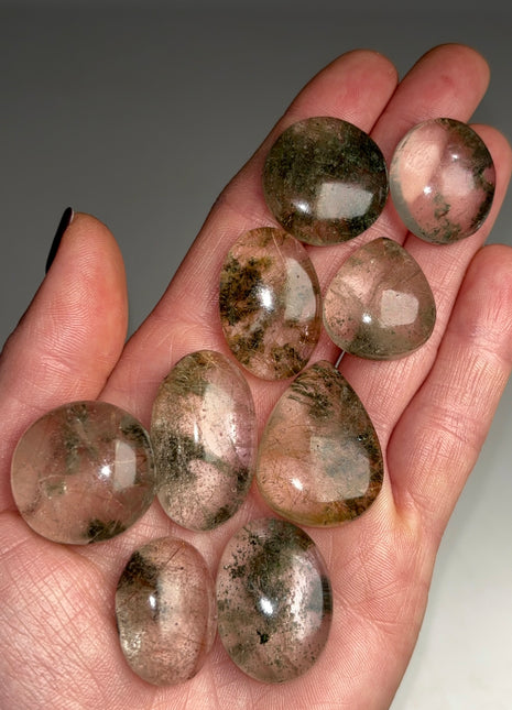 Rare π Rutile Green Chlorite Quartz Lot - From Himachal Pradesh, 9 pieces !