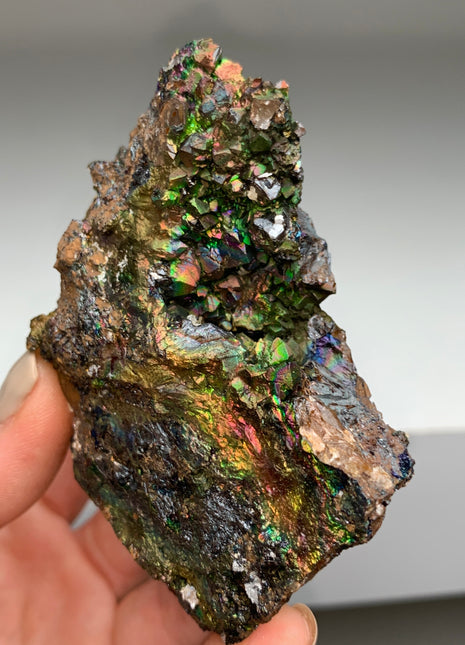Quartz with Rainbow Goethite π From M. San Valentin, Spain