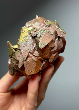 Iridescent Calcite with Chalcopyrite from Moldova