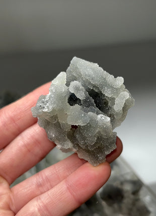 12 Pieces ! Druzy Blue Chalcedony with Apophyllite Lot