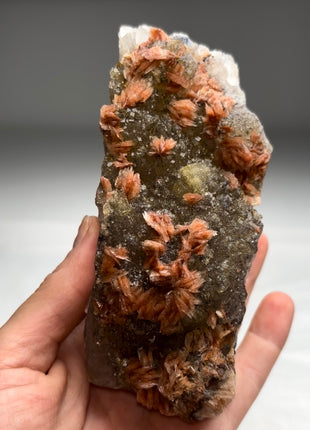 Yellow Fluorite with Orange Barite