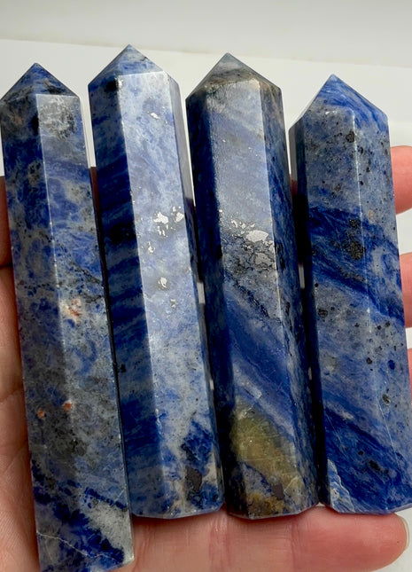 4 Piece Lot !  Blue Sodalite Towers