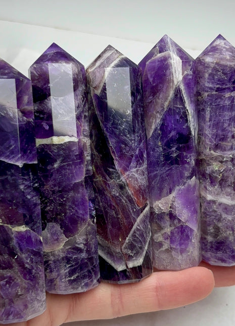 5 Piece Lot !  Chevron Amethyst Towers