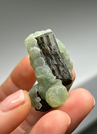 12 Pieces ! High Grade Apple Green Prehnite with Epidote Lot - From Mali
