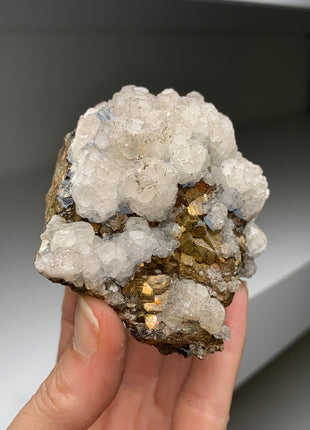 Wow ! Iridescent Pyrite with Calcite - Trepca mine, Kosovo Special Price 💥
