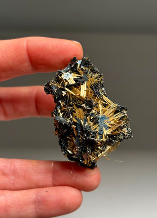 Golden Rutile with Hematite