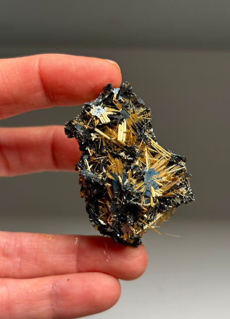 Golden Rutile with Hematite
