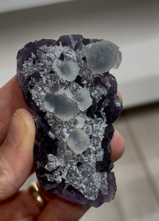 Blue Fluorite on Purple Fluorite PM0360