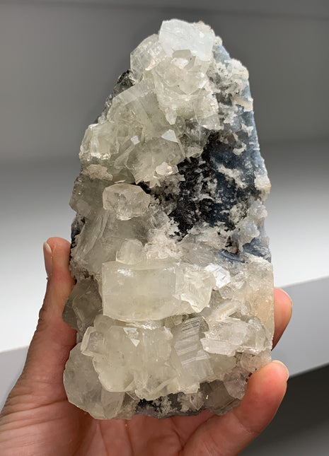 Apophyllite with Druzy Blue Chalcedony