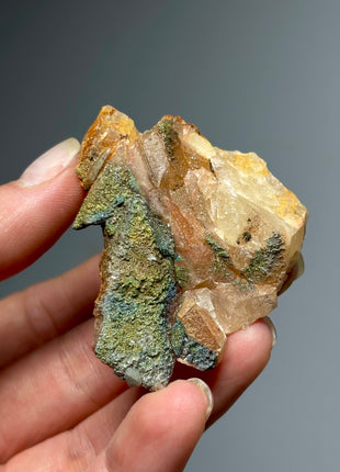 Iridescent Calcite with Chalcopyrite from Moldova