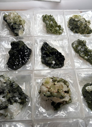 9 Pieces ! High Grade Green Epidote with Quartz Lot