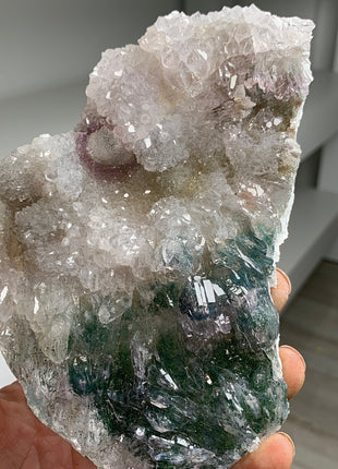 Amethyst Flower with Green Chalcedony - From Rio Do Sul, Brazil
