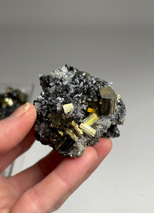 9 Pieces ! Pyrite with Sphalerite and Quartz Lot